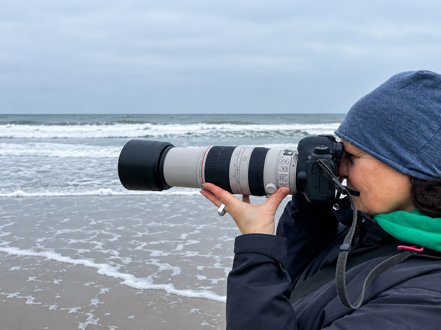 Heike Hultsch mit der Kamera